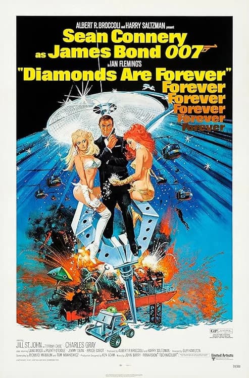 Diamonds Are Forever film posteri